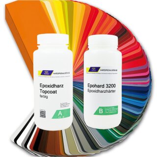 Epoxid Beschichtungsharz TopCoat RAL mit Epohard 3200 Härter 825 g (550 g Harz + 275 g Härter)