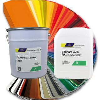 Epoxid Beschichtungsharz TopCoat RAL mit Epohard 3200...