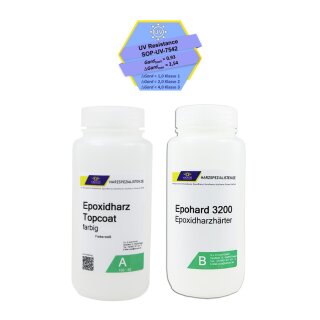 Epoxid Beschichtungsharz TopCoat weiß mit Epohard 3200 Härter