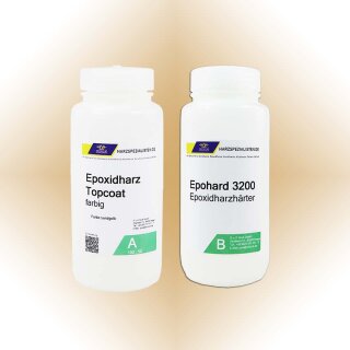 Epoxid Beschichtungsharz TopCoat sandgelb mit Epohard 3200 Härter