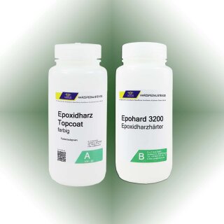 Epoxid Beschichtungsharz TopCoat laubgrün mit Epohard 3200 Härter