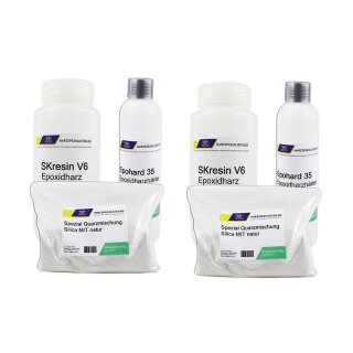 Epoxid Elektovergussharz für Kabelmuffen und Klemmkästen - SET 2 x 500 ml