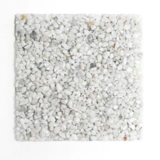Steinteppich Marmorkiesel Bianco Carrara - Weiß MUSTER